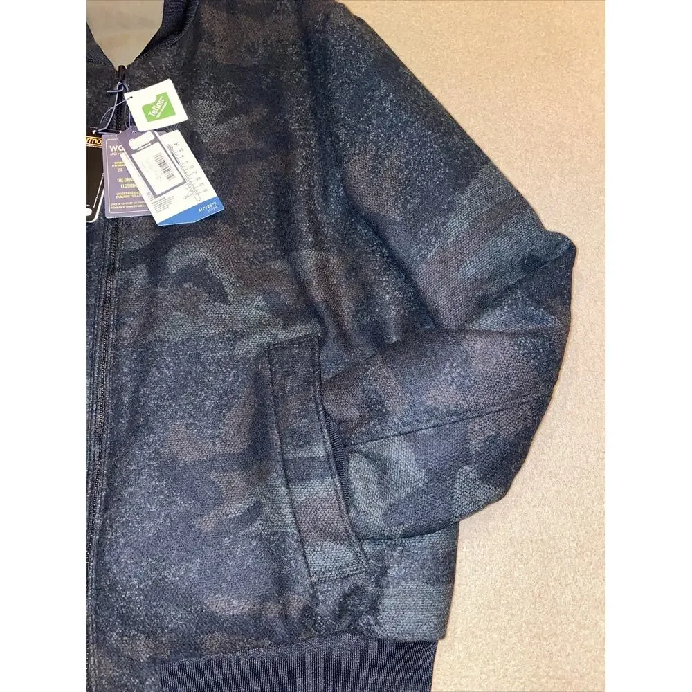 Woolrich John Rich & Bros Cruiser Bomber Jacket Camo-Green Reversible Mens XL